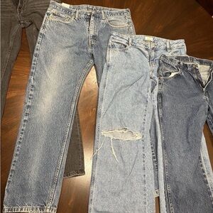 Classic Women's Straight Jeans in Light and Dark Blue